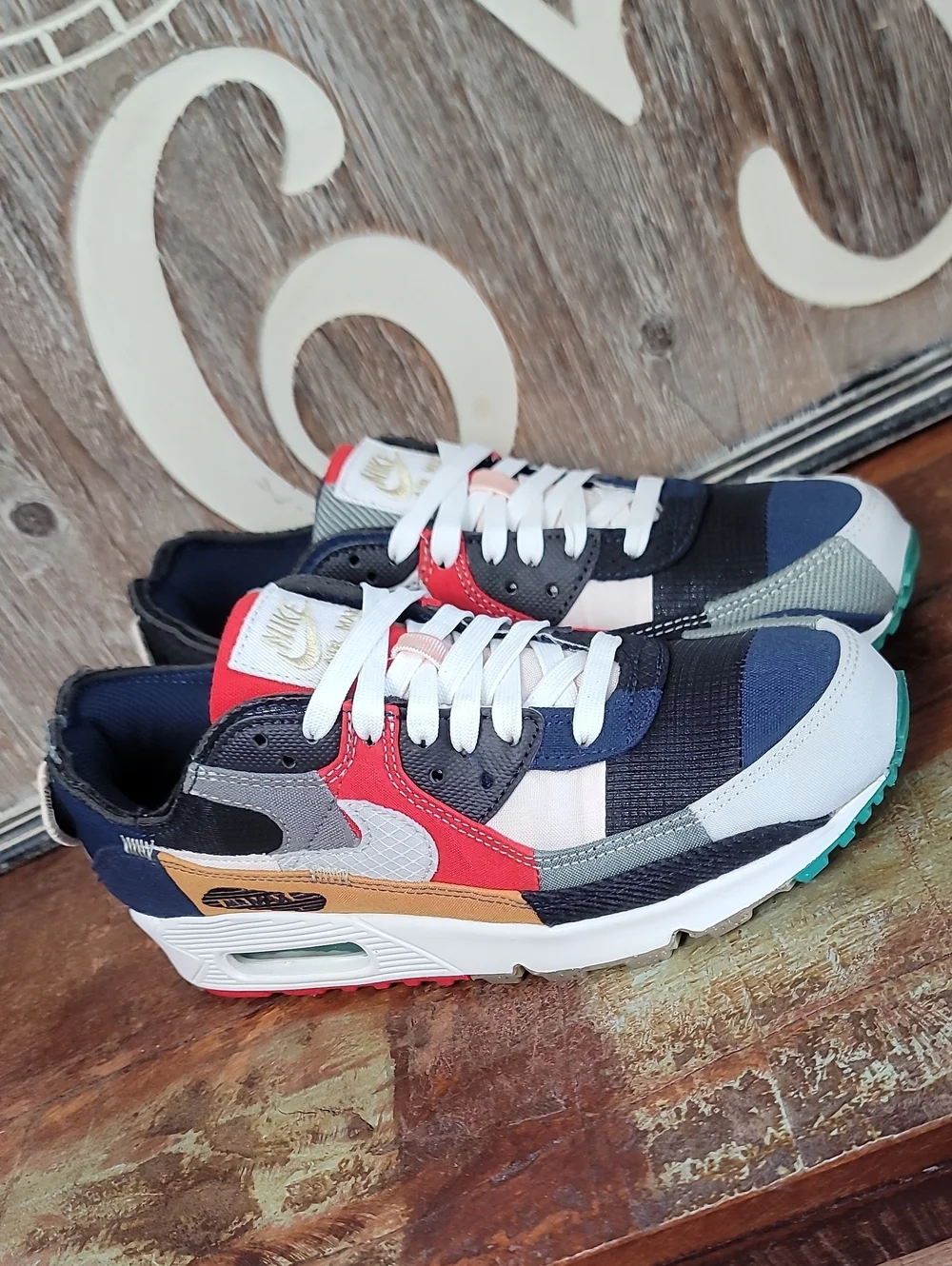 🔥 Nike Wmns Air Max 90 QS 'Legacy' 'Scrap Patchwork' Wmns 7 (Like New)